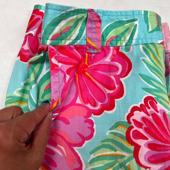 LILLY PULITZER Shorely Blue Bellini Bermuda Shorts Floral * women’s 6 ? - Picture 4 of 15